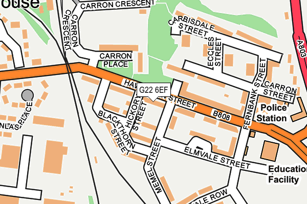 G22 6EF map - OS OpenMap – Local (Ordnance Survey)