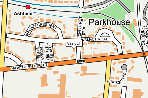 G22 6ET map - OS OpenMap – Local (Ordnance Survey)