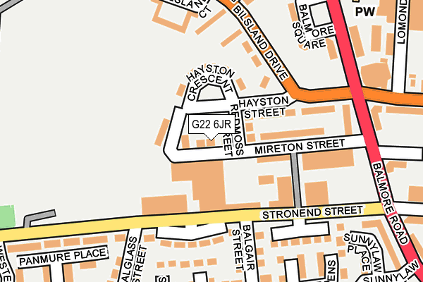 G22 6JR map - OS OpenMap – Local (Ordnance Survey)