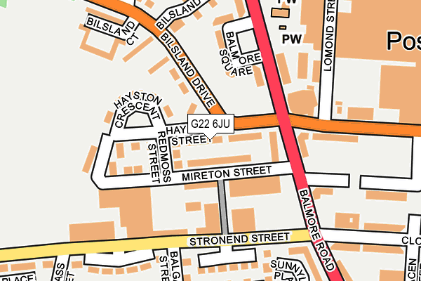 G22 6JU map - OS OpenMap – Local (Ordnance Survey)