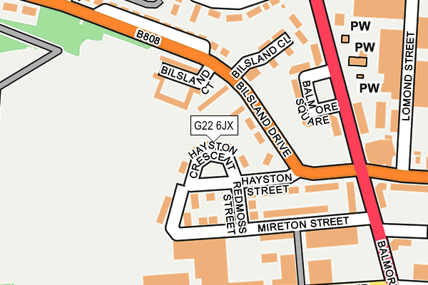 G22 6JX map - OS OpenMap – Local (Ordnance Survey)