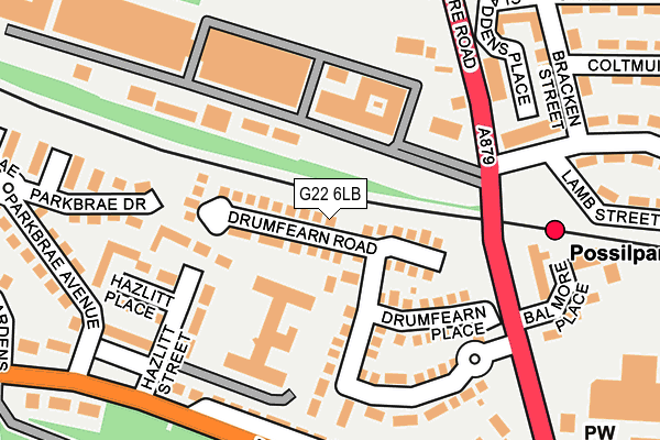 G22 6LB map - OS OpenMap – Local (Ordnance Survey)