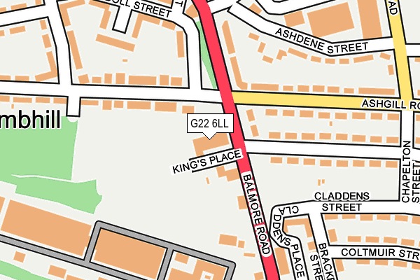 G22 6LL map - OS OpenMap – Local (Ordnance Survey)