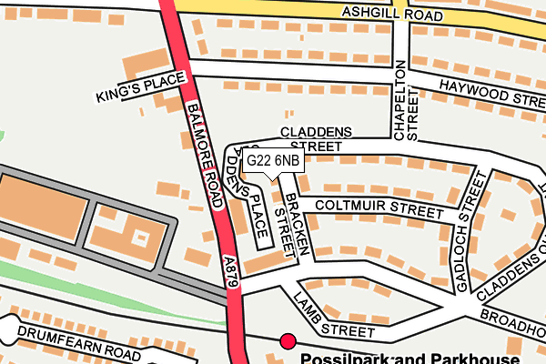 G22 6NB map - OS OpenMap – Local (Ordnance Survey)