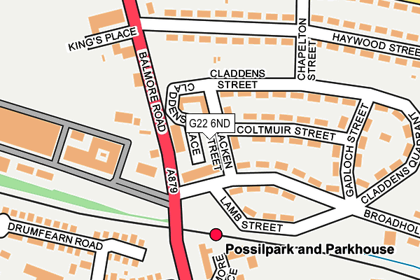 G22 6ND map - OS OpenMap – Local (Ordnance Survey)