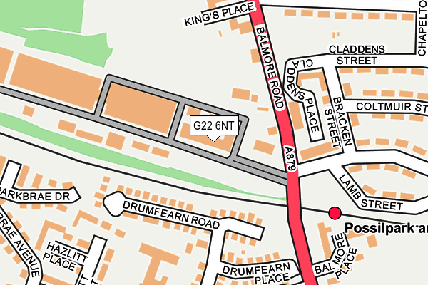 G22 6NT map - OS OpenMap – Local (Ordnance Survey)