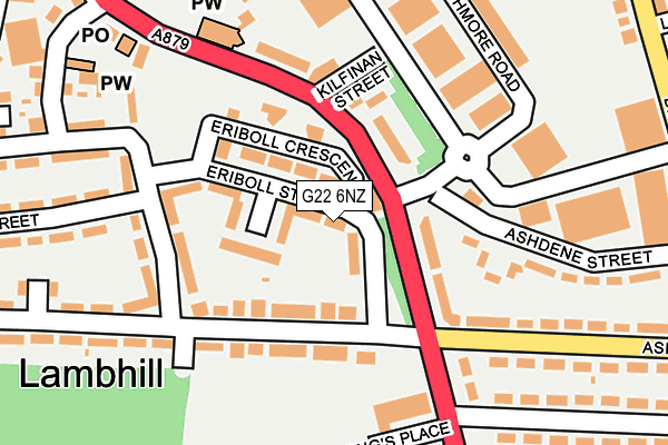 G22 6NZ map - OS OpenMap – Local (Ordnance Survey)