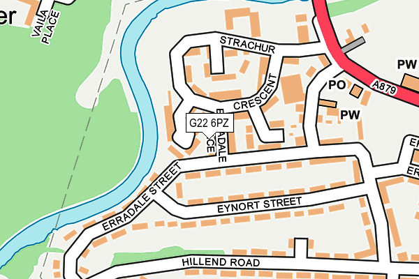 G22 6PZ map - OS OpenMap – Local (Ordnance Survey)