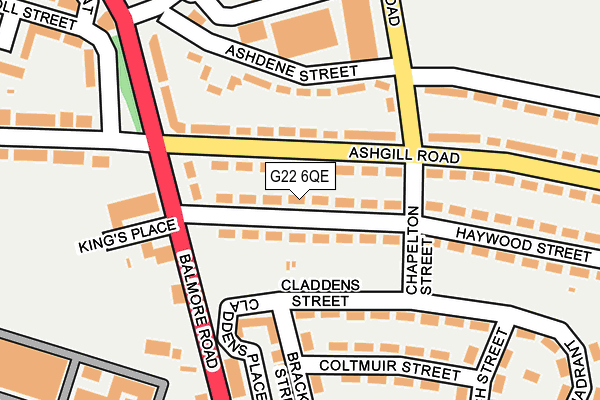 G22 6QE map - OS OpenMap – Local (Ordnance Survey)