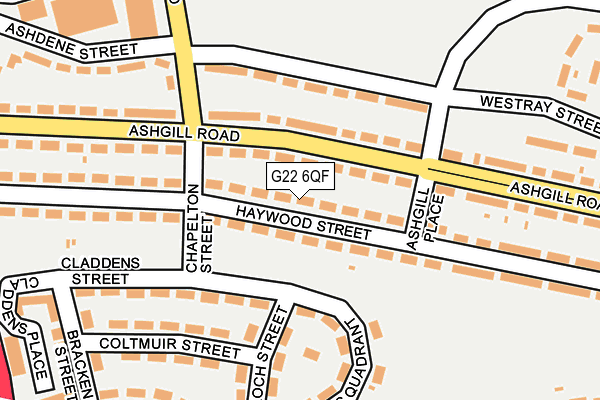 G22 6QF map - OS OpenMap – Local (Ordnance Survey)