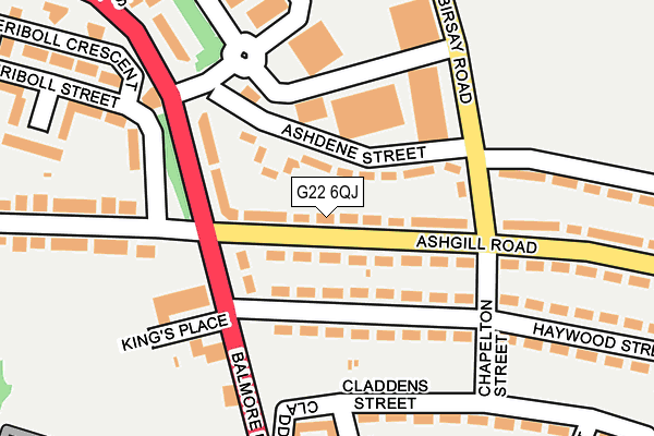G22 6QJ map - OS OpenMap – Local (Ordnance Survey)