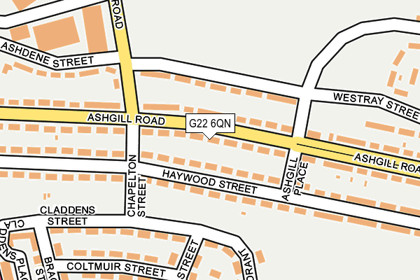 G22 6QN map - OS OpenMap – Local (Ordnance Survey)