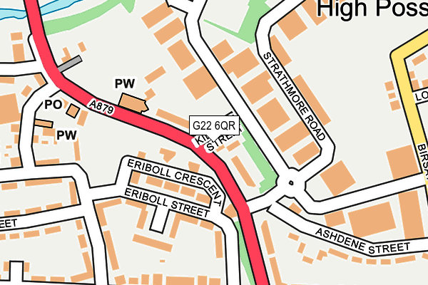 G22 6QR map - OS OpenMap – Local (Ordnance Survey)