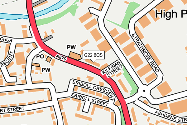 G22 6QS map - OS OpenMap – Local (Ordnance Survey)