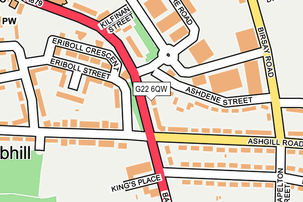 G22 6QW map - OS OpenMap – Local (Ordnance Survey)