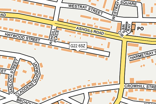 G22 6SZ map - OS OpenMap – Local (Ordnance Survey)