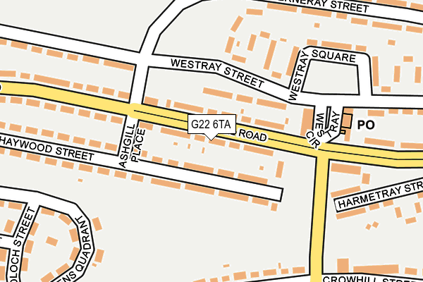 G22 6TA map - OS OpenMap – Local (Ordnance Survey)