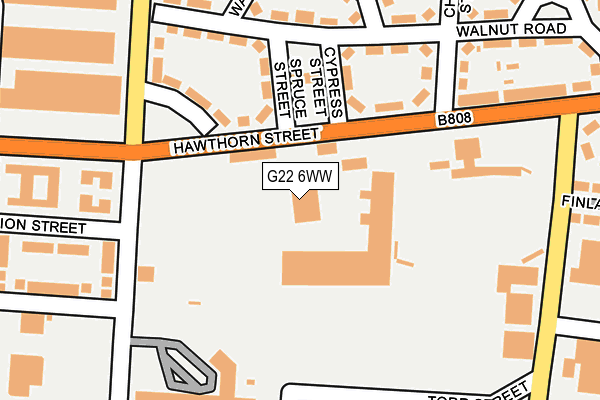 G22 6WW map - OS OpenMap – Local (Ordnance Survey)