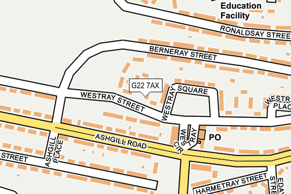 G22 7AX map - OS OpenMap – Local (Ordnance Survey)