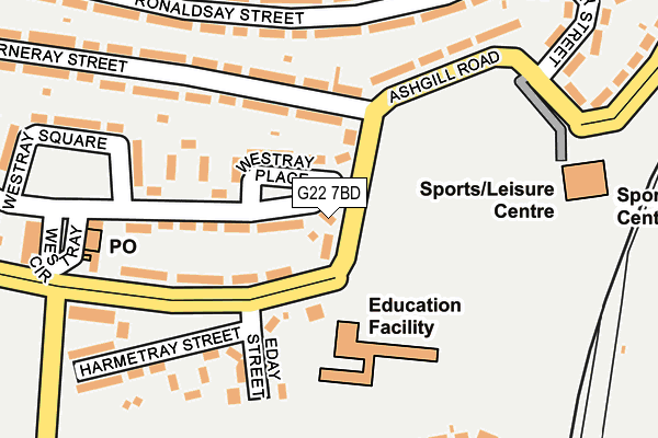 G22 7BD map - OS OpenMap – Local (Ordnance Survey)