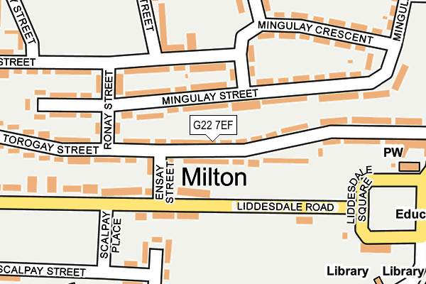 G22 7EF map - OS OpenMap – Local (Ordnance Survey)