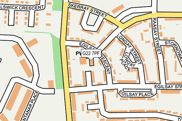 G22 7PF map - OS OpenMap – Local (Ordnance Survey)