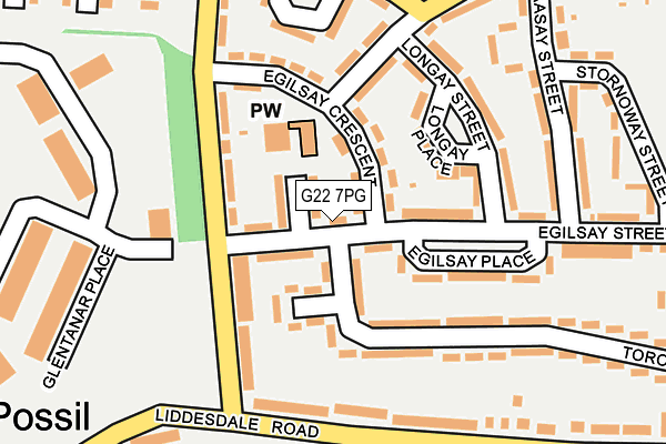 G22 7PG map - OS OpenMap – Local (Ordnance Survey)