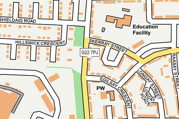 G22 7PJ map - OS OpenMap – Local (Ordnance Survey)