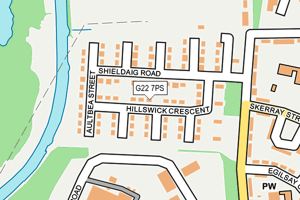 G22 7PS map - OS OpenMap – Local (Ordnance Survey)