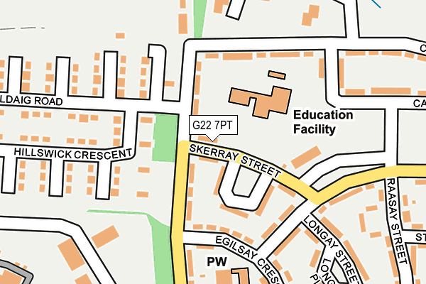 G22 7PT map - OS OpenMap – Local (Ordnance Survey)