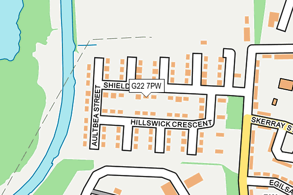 G22 7PW map - OS OpenMap – Local (Ordnance Survey)