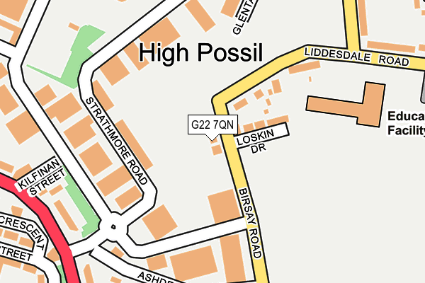 G22 7QN map - OS OpenMap – Local (Ordnance Survey)