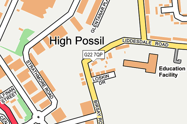 G22 7QP map - OS OpenMap – Local (Ordnance Survey)