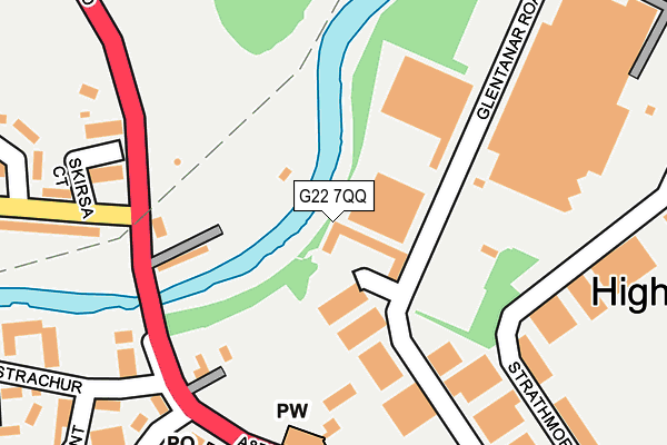 G22 7QQ map - OS OpenMap – Local (Ordnance Survey)