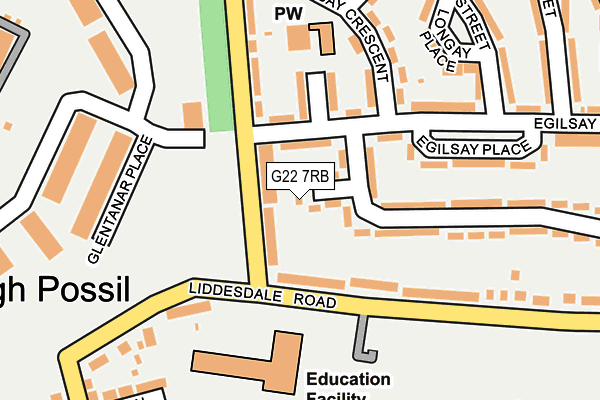 G22 7RB map - OS OpenMap – Local (Ordnance Survey)