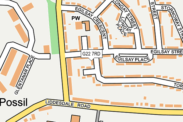 G22 7RD map - OS OpenMap – Local (Ordnance Survey)