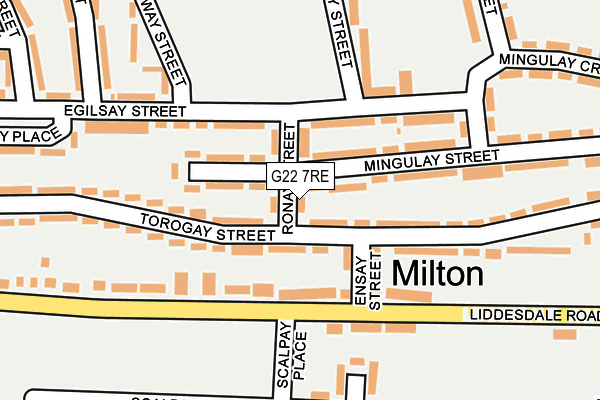 G22 7RE map - OS OpenMap – Local (Ordnance Survey)