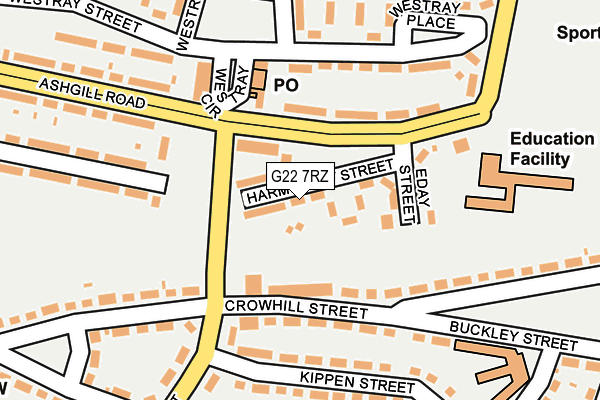 G22 7RZ map - OS OpenMap – Local (Ordnance Survey)