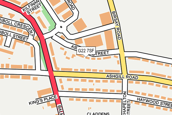 G22 7SF map - OS OpenMap – Local (Ordnance Survey)