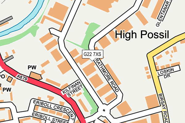 G22 7XS map - OS OpenMap – Local (Ordnance Survey)