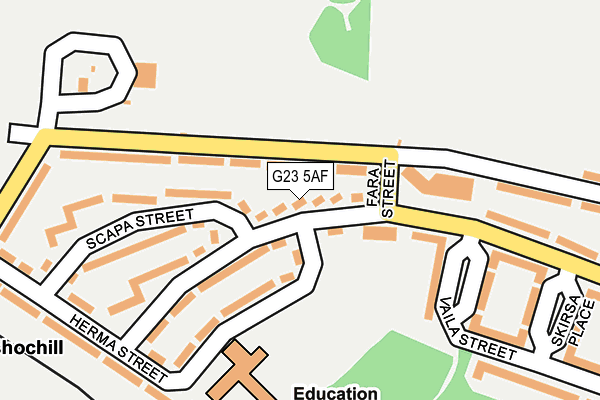 G23 5AF map - OS OpenMap – Local (Ordnance Survey)