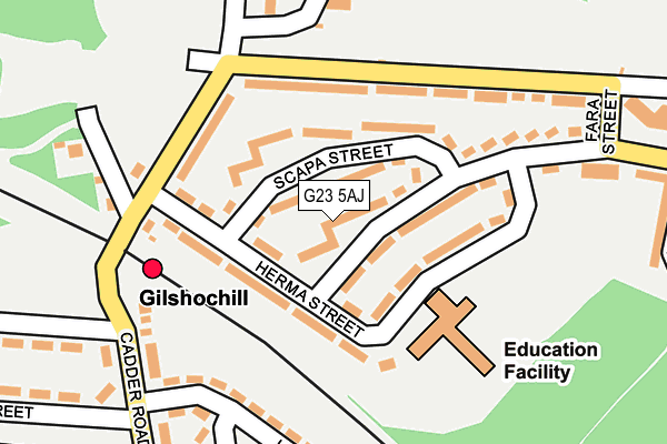 G23 5AJ map - OS OpenMap – Local (Ordnance Survey)