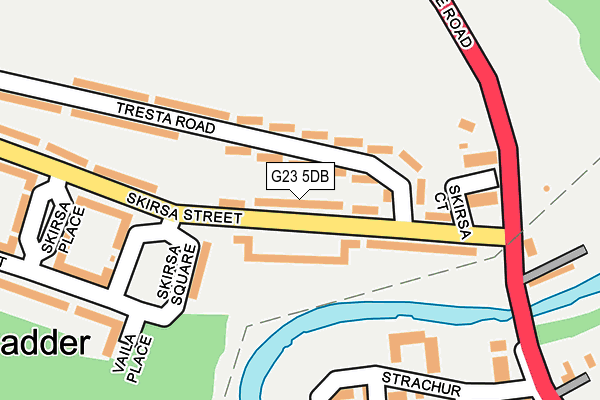 G23 5DB map - OS OpenMap – Local (Ordnance Survey)