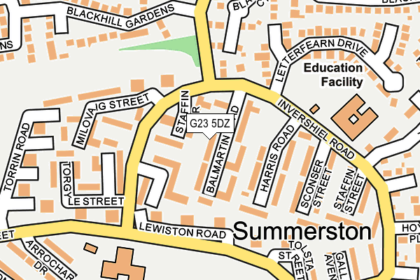 G23 5DZ map - OS OpenMap – Local (Ordnance Survey)
