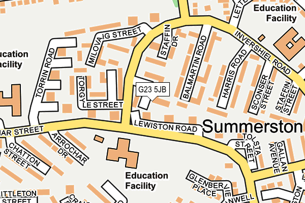 G23 5JB map - OS OpenMap – Local (Ordnance Survey)