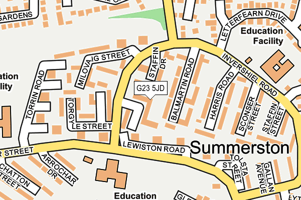 G23 5JD map - OS OpenMap – Local (Ordnance Survey)