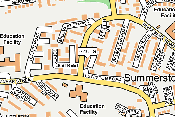 G23 5JG map - OS OpenMap – Local (Ordnance Survey)