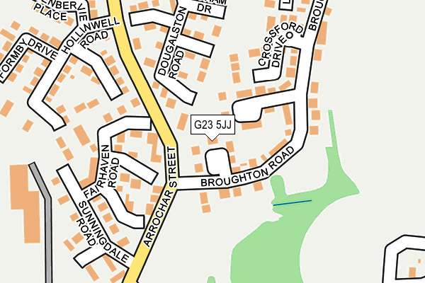 G23 5JJ map - OS OpenMap – Local (Ordnance Survey)