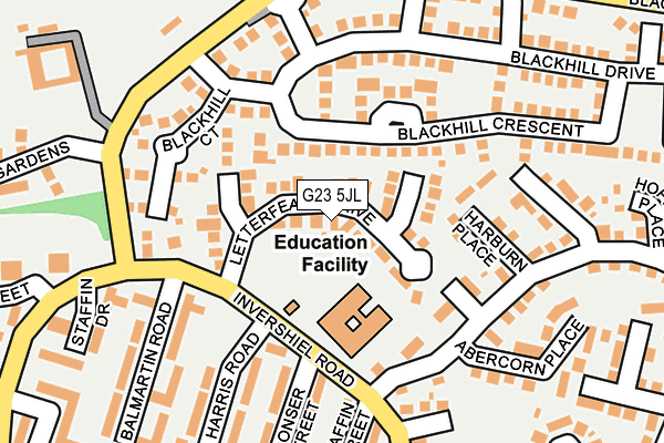 G23 5JL map - OS OpenMap – Local (Ordnance Survey)