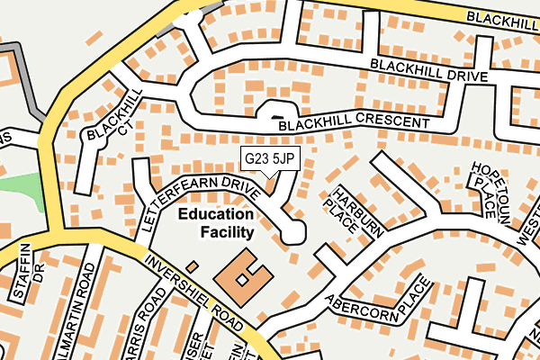 G23 5JP map - OS OpenMap – Local (Ordnance Survey)